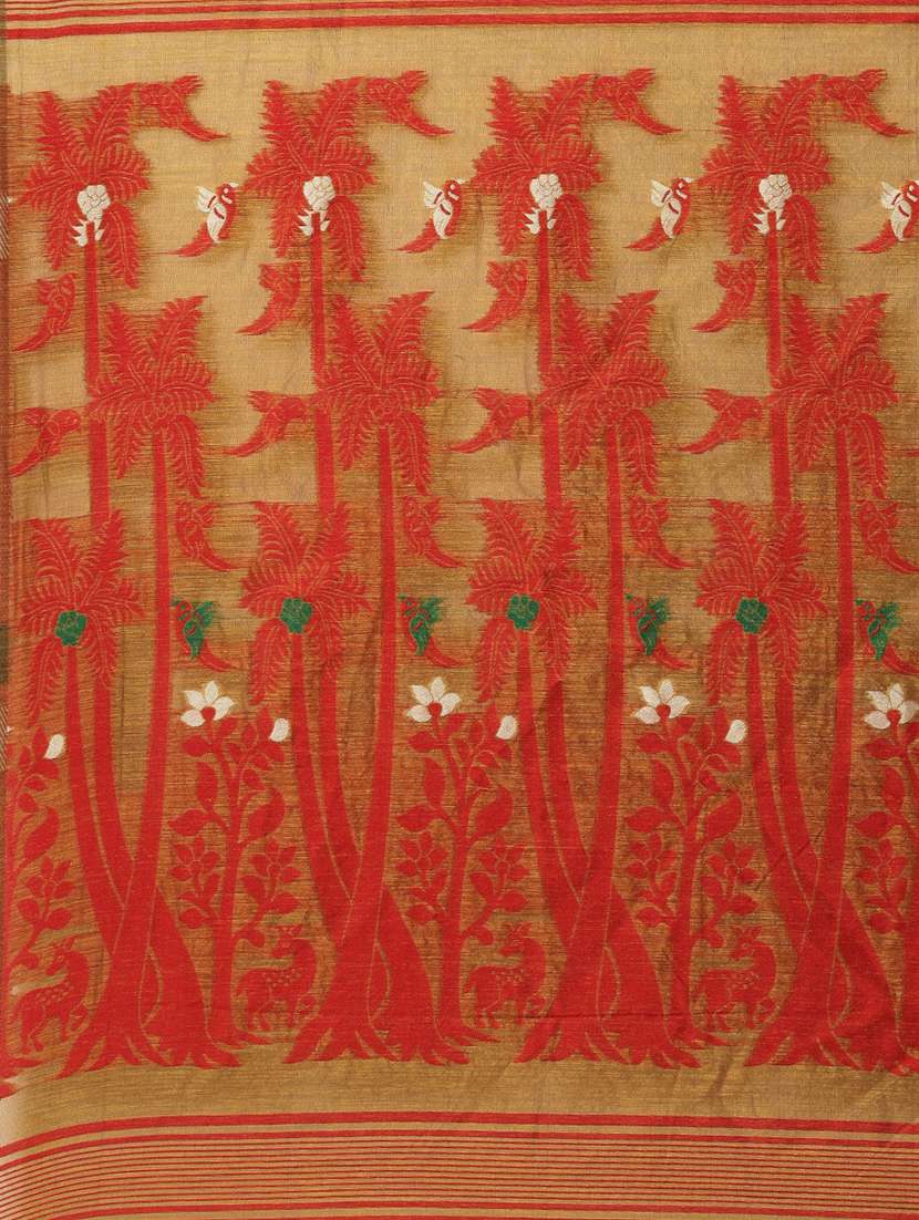 self design jamdani saree with blouse - 17290178 -  Standard Image - 3