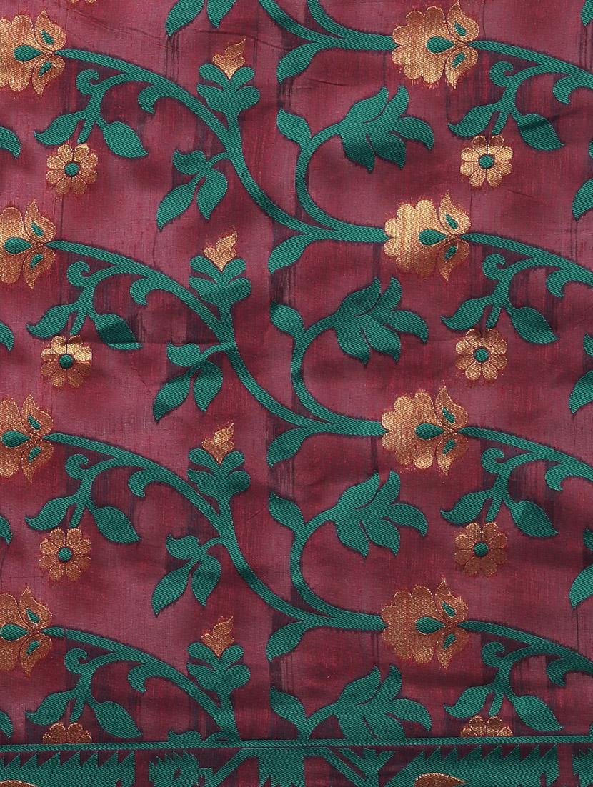 floral jamdani saree with blouse - 17290286 - Standard Image - 3