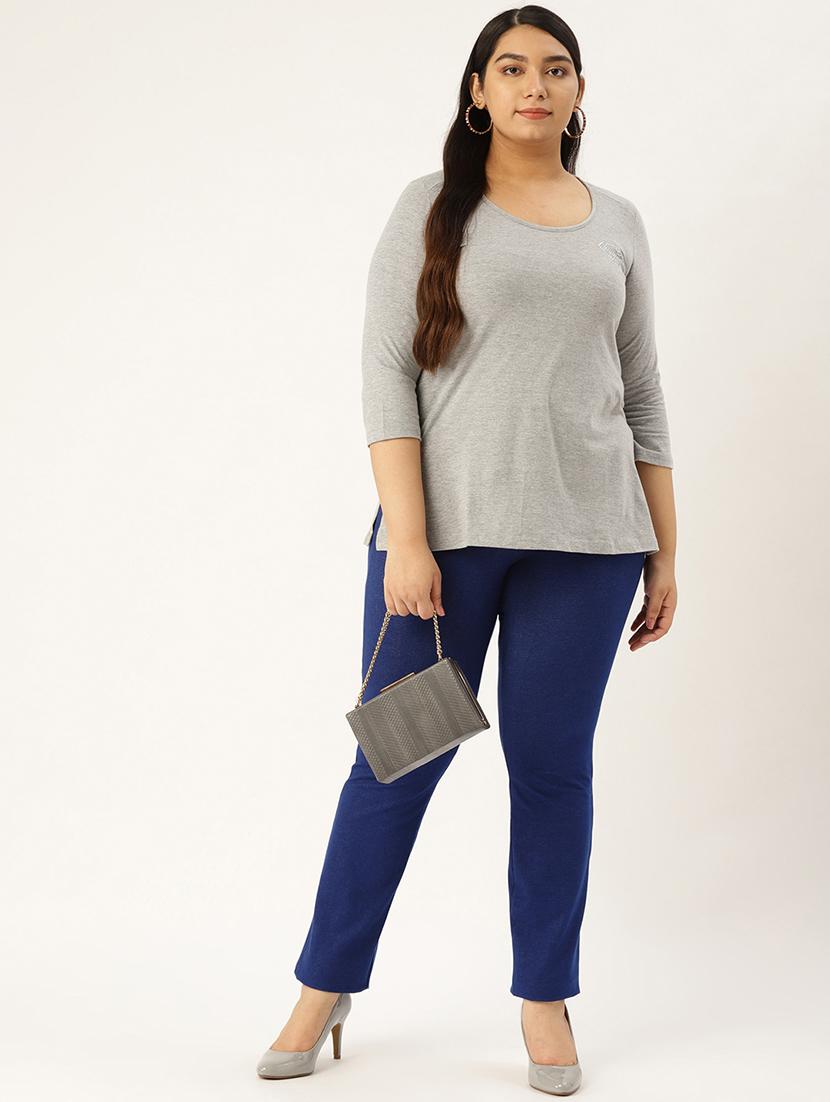 women's plain round neck t-shirt - 17291046 - Standard Image - 3