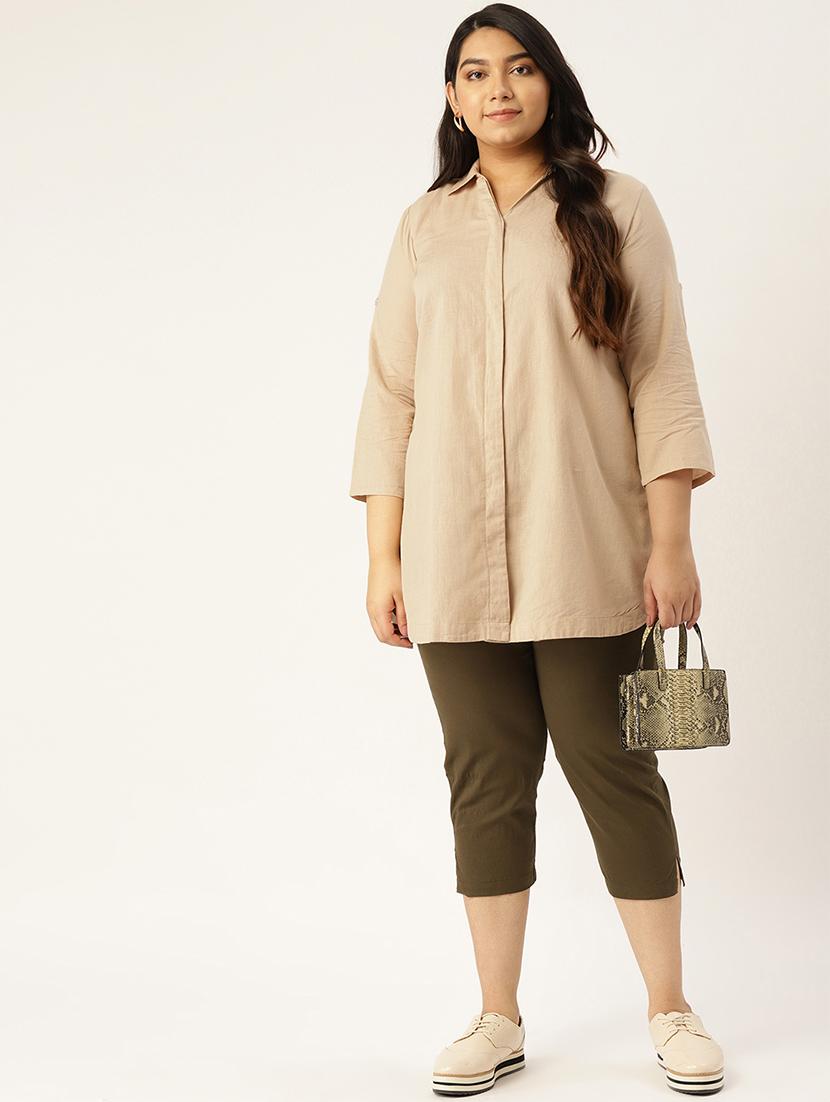 solid plus shirt - 17291166 - Standard Image - 3