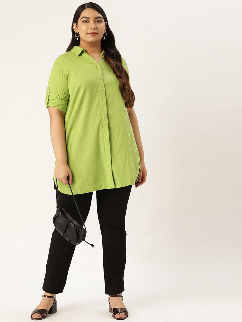 solid plus shirt - 17291169 - Standard Image - 3