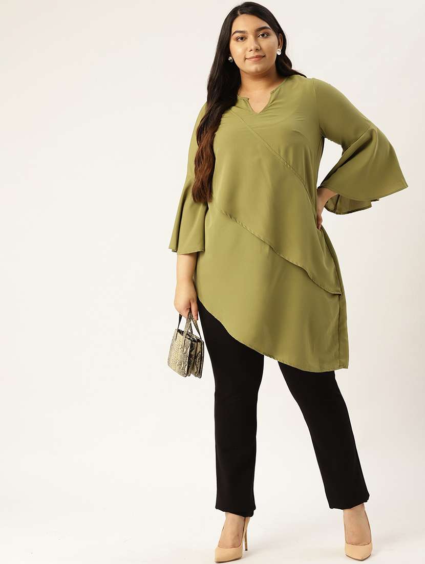 women's layered notch neck top - 17291597 - Standard Image - 3