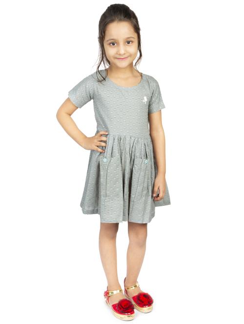 grey cotton frock - 17292292 -  Standard Image - 0