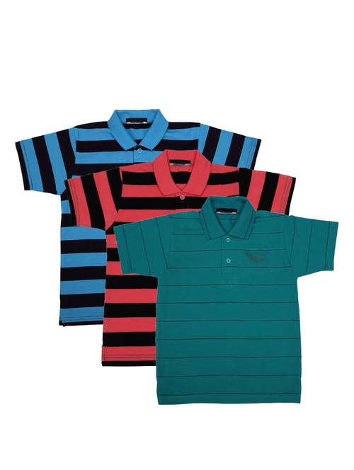 pack of 3 multi colored cotton t-shirt - 17295241 -  Standard Image - 0