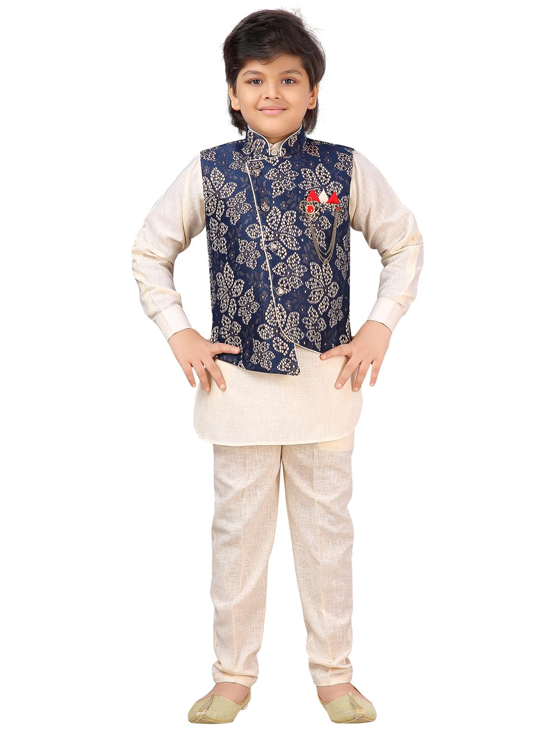 blue cotton kurta sets kurtas & set - 17295596 -  Zoom Image - 0