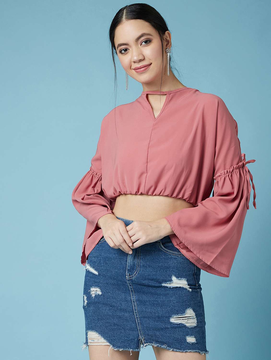 bell sleeves blosuon top - 17295723 - Zoom Image - 0