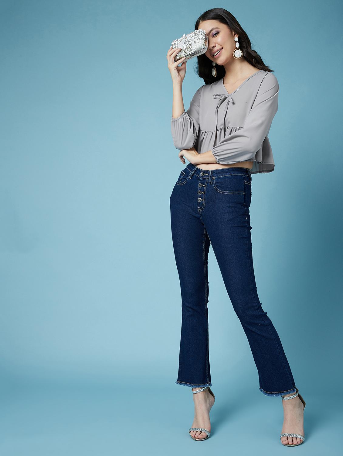 women's peplum v neck top - 17295726 - Standard Image - 3