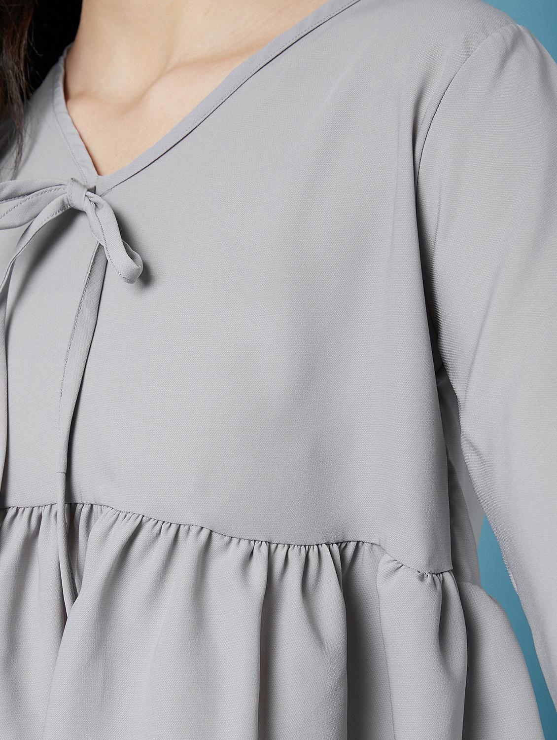 women's peplum v neck top - 17295726 - Standard Image - 5