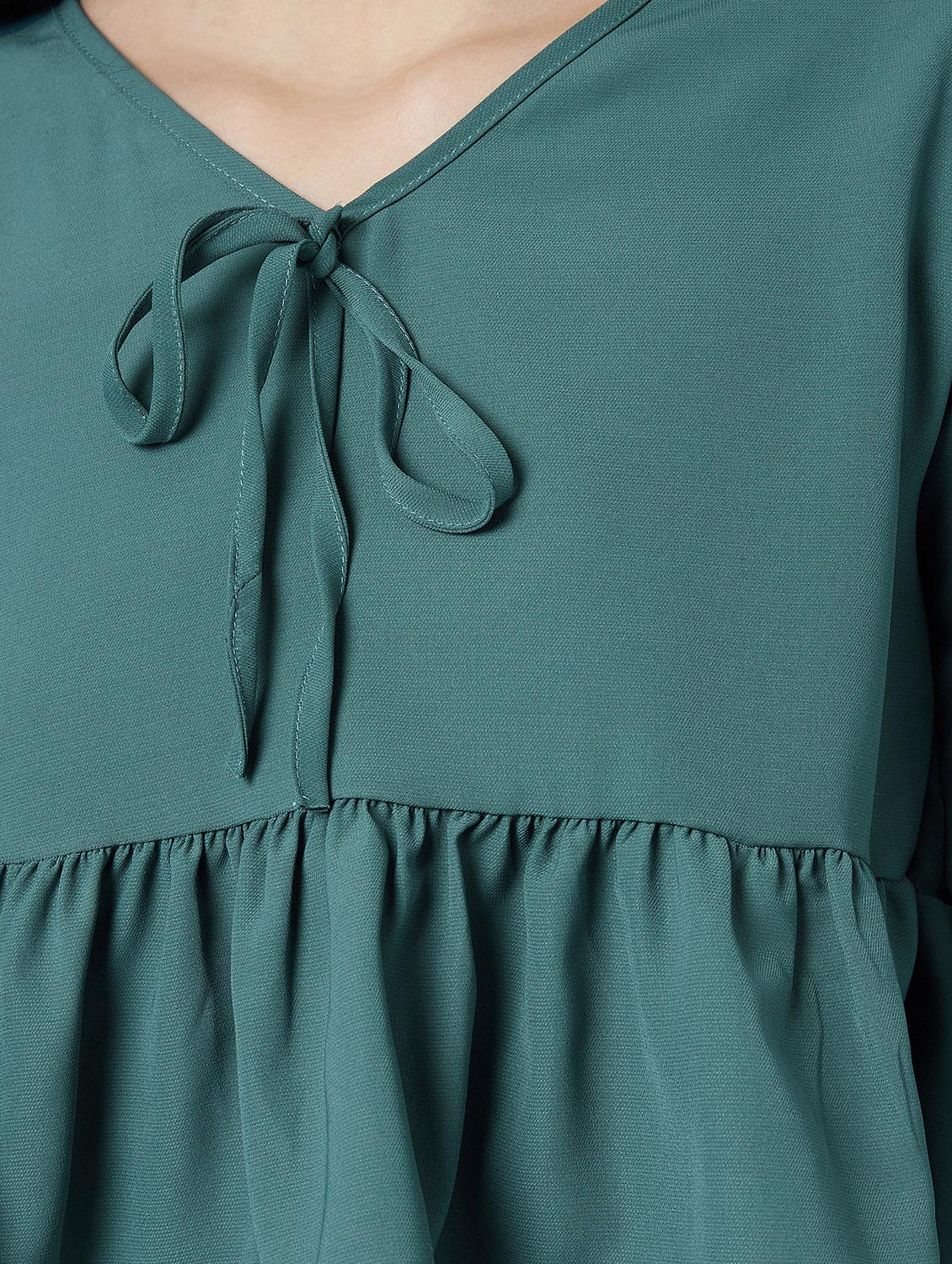 women's peplum v neck top - 17295728 - Standard Image - 5