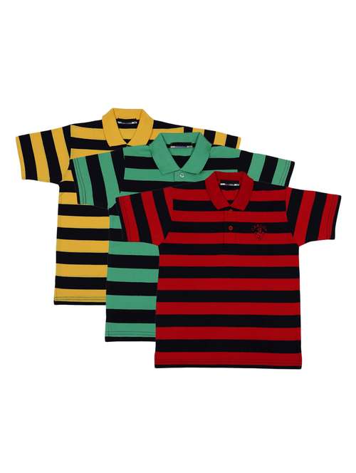 pack of 3 multi colored cotton t-shirt - 17297355 -  Standard Image - 0