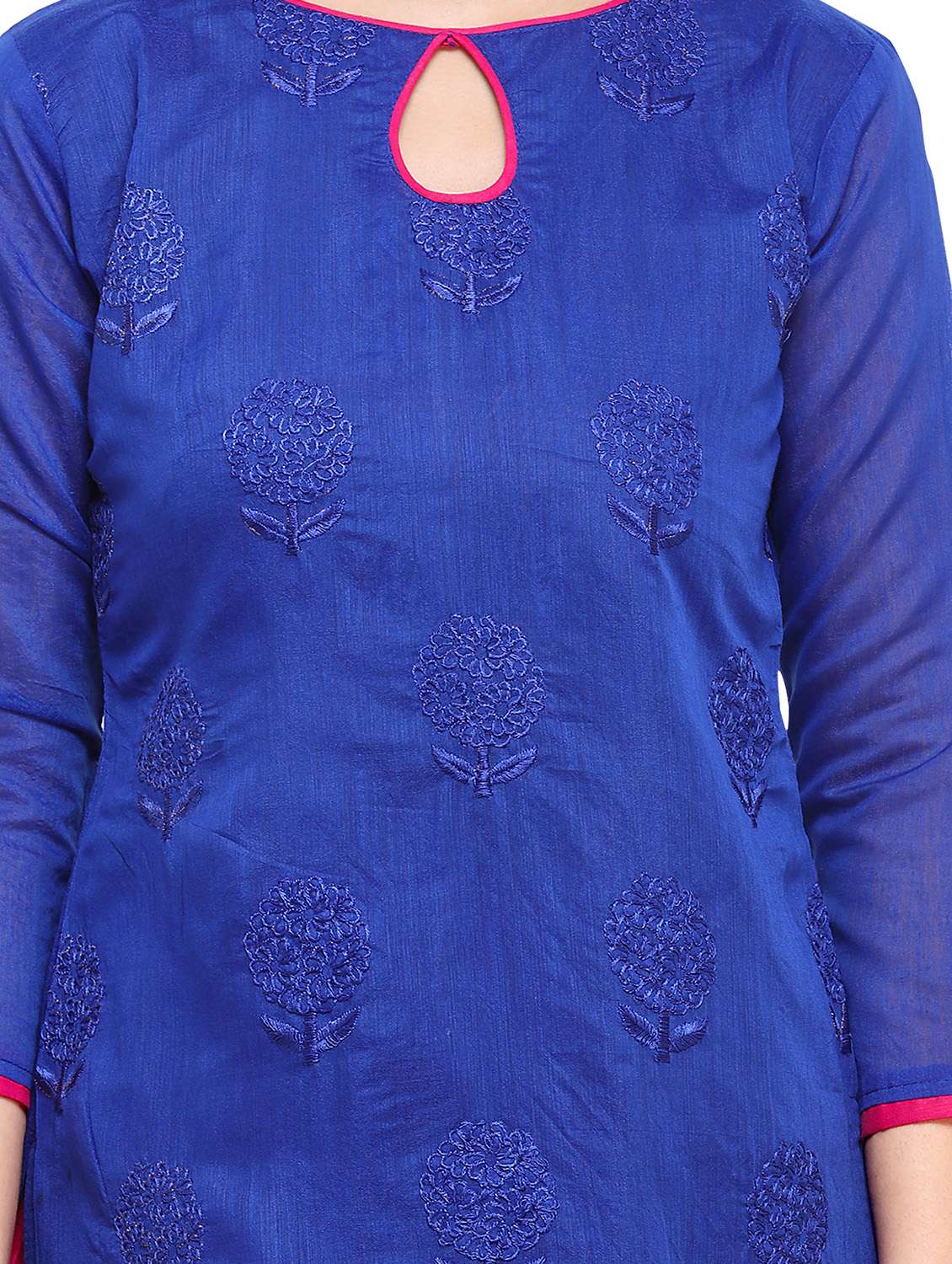 embroidered churidaar unstitched suit - 17297682 -  Standard Image - 3
