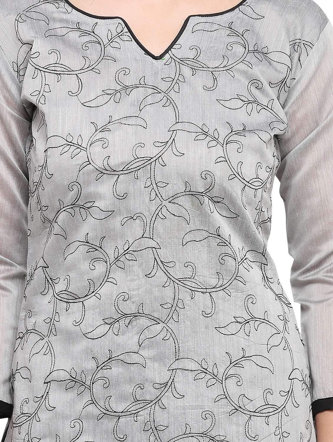 embroidered churidaar unstitched suit - 17297686 -  Standard Image - 3