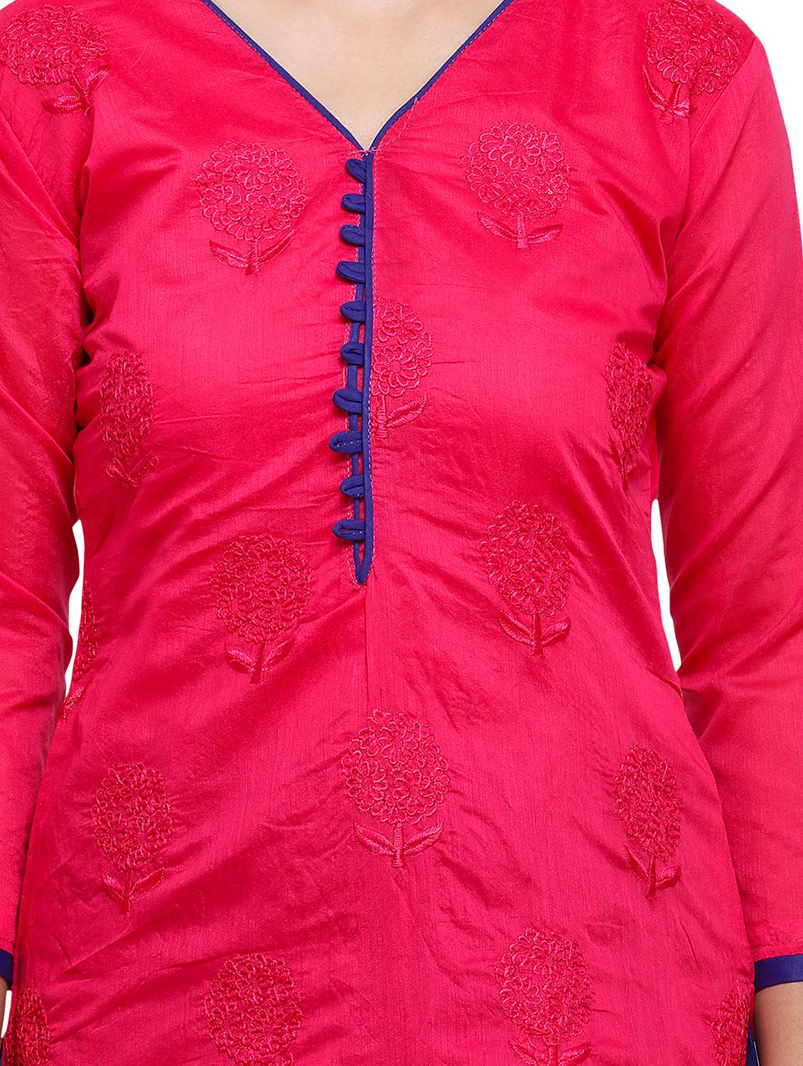 embroidered churidaar unstitched suit - 17297688 -  Standard Image - 3