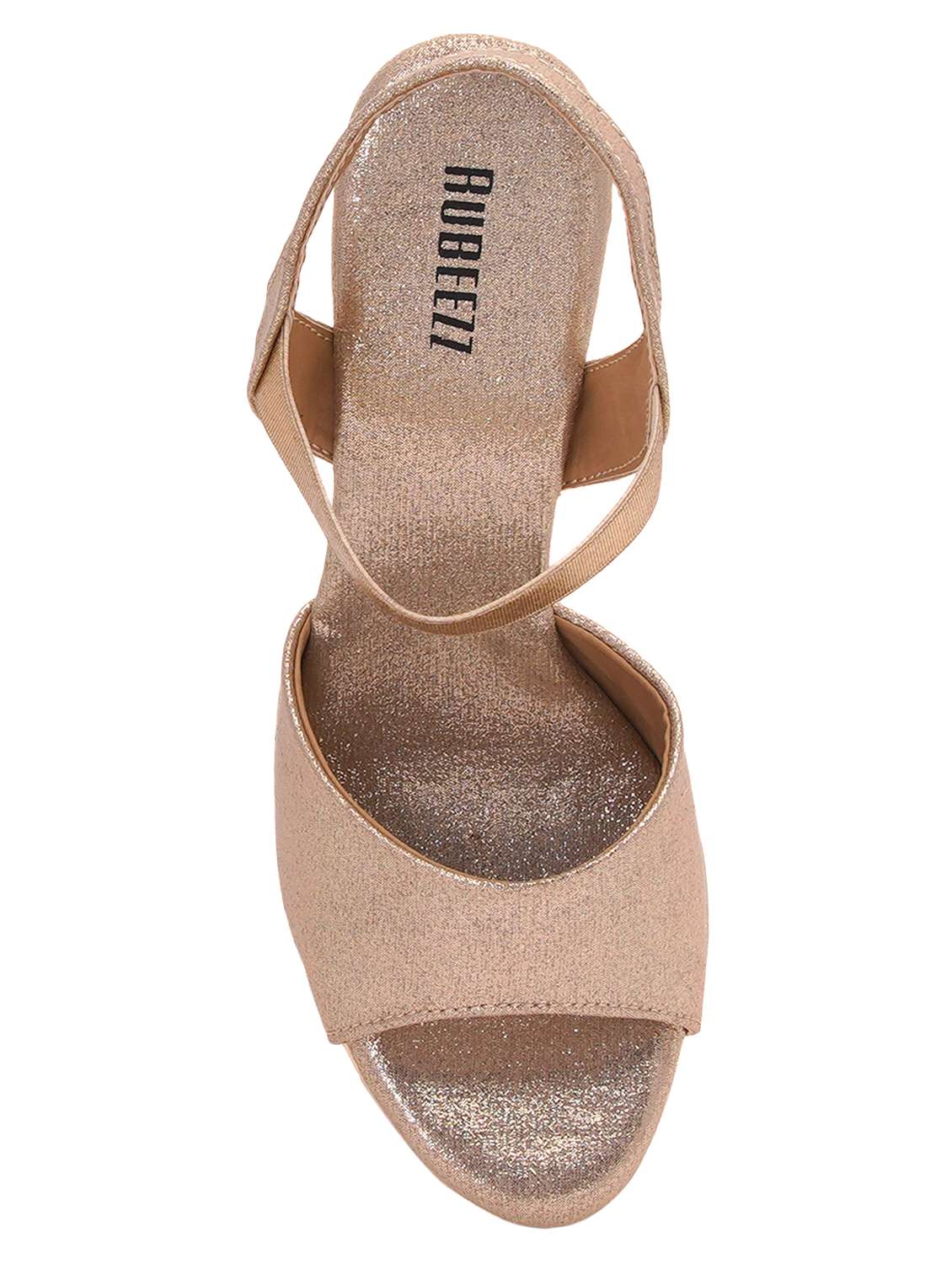 gold pu ankle strap sandals - 17298232 -  Standard Image - 3