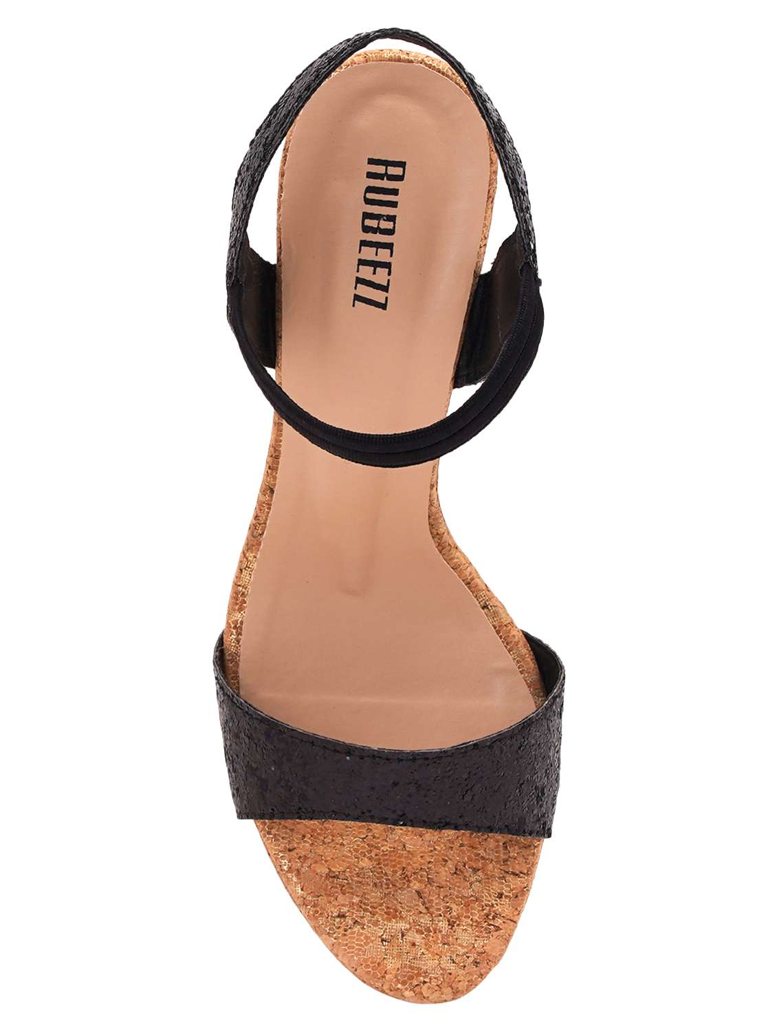 black pu ankle strap sandals - 17298238 -  Standard Image - 3