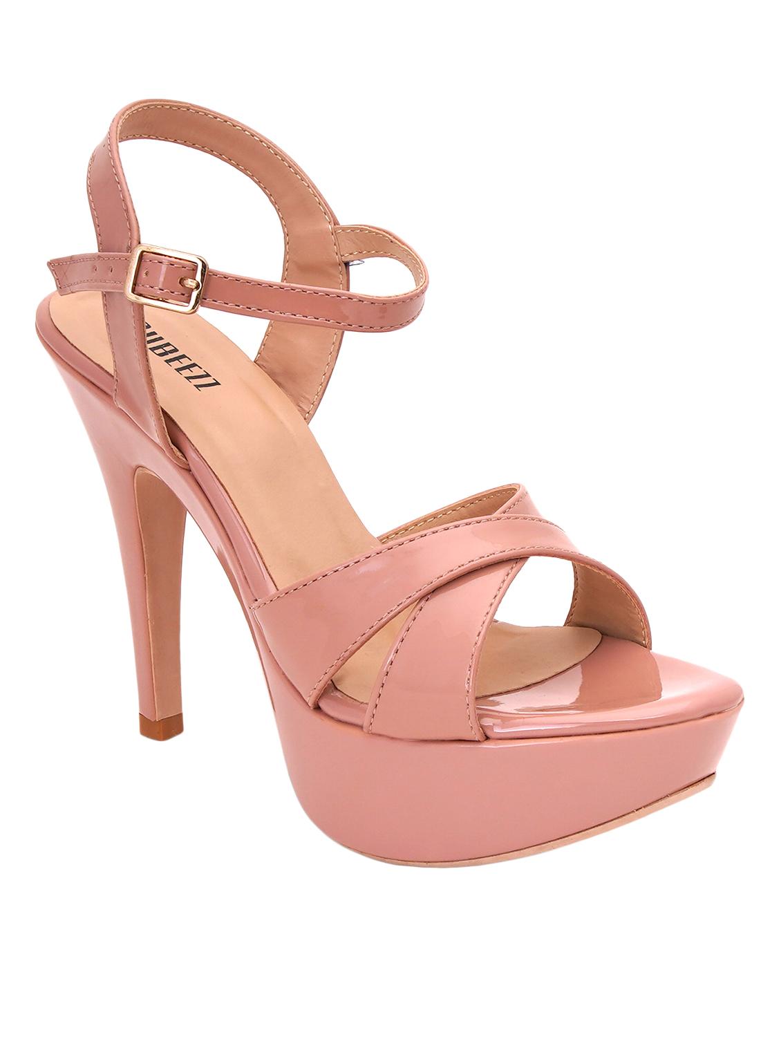 pink pu ankle strap sandals - 17298242 -  Zoom Image - 0