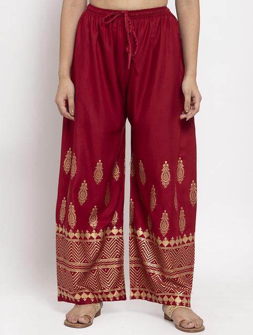 red printed cullottes palazzo - 17298381 -  Standard Image - 0