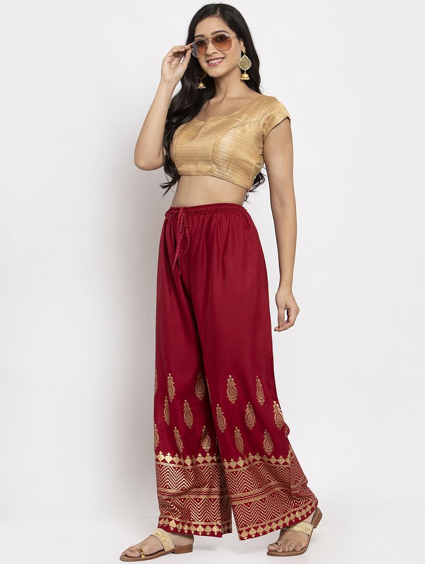 red printed cullottes palazzo - 17298381 - Standard Image - 3