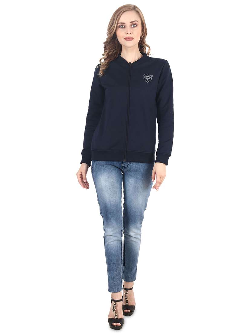 mandarin neck solid jacket - 17298449 - Standard Image - 3