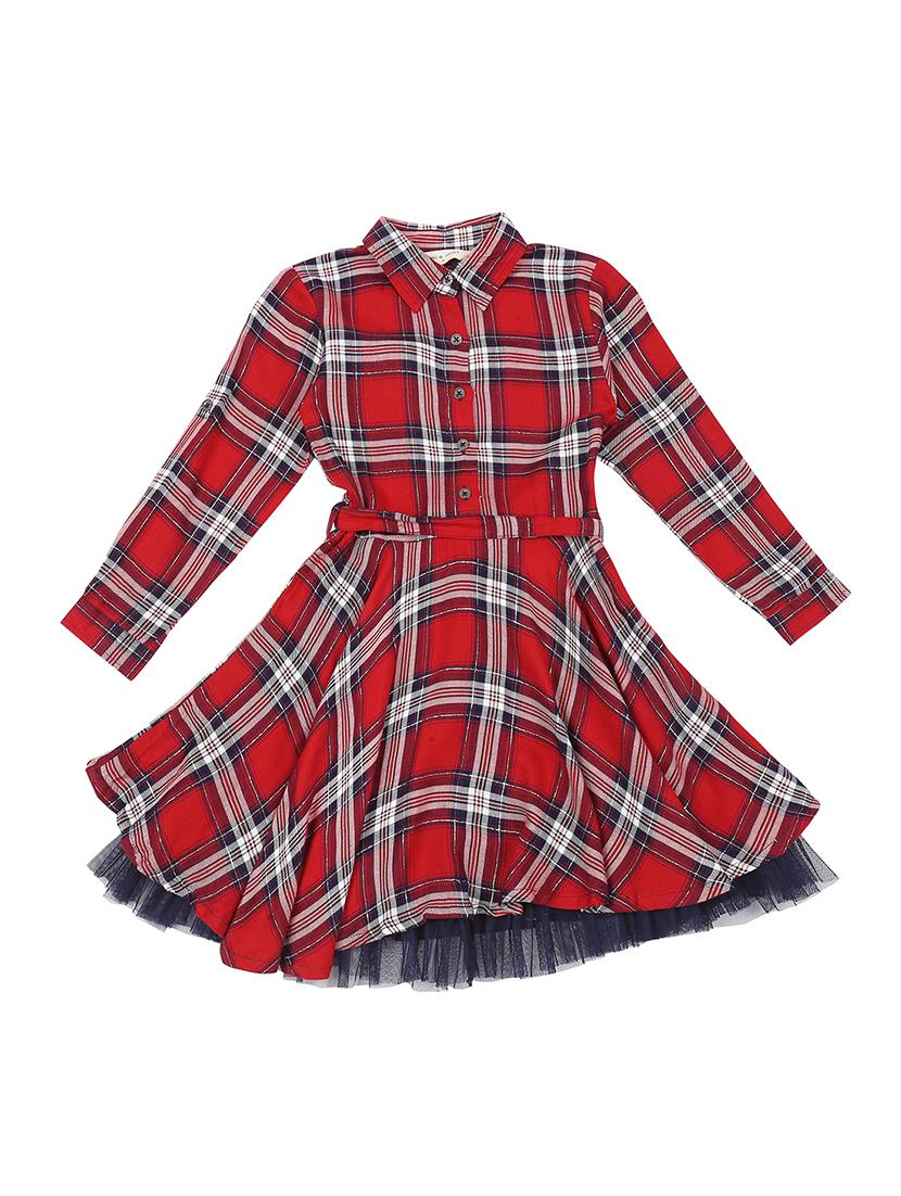 girls collared long sleeves frock