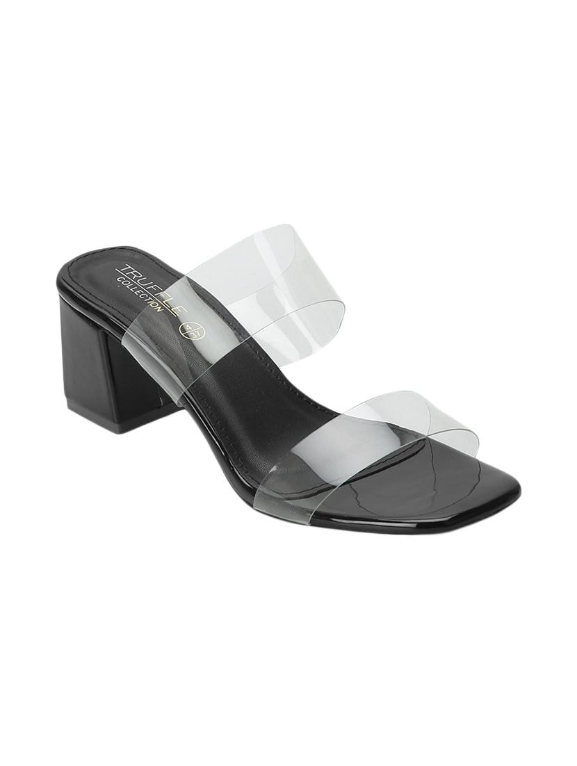 black pu mules sandals - 17300145 -  Zoom Image - 0