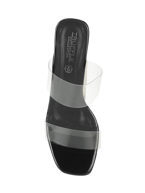 black pu mules sandals - 17300145 -  Standard Image - 3