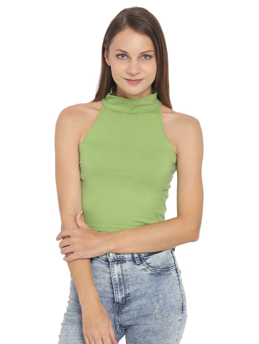 halter neck crop top  - 17300182 -  Zoom Image - 0