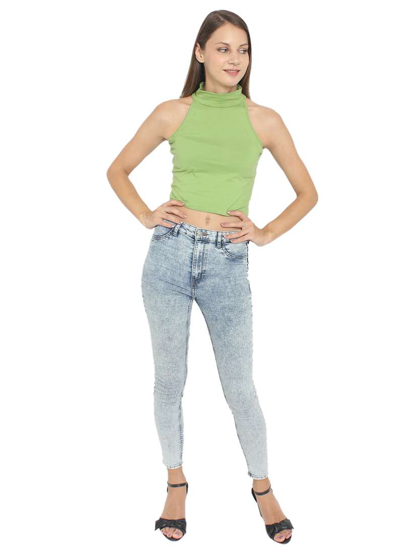 halter neck crop top  - 17300182 -  Standard Image - 3