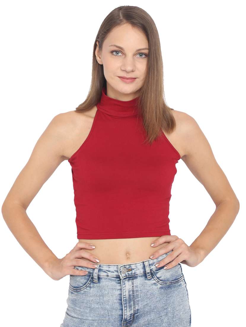 halter neck crop top  - 17300186 -  Zoom Image - 0