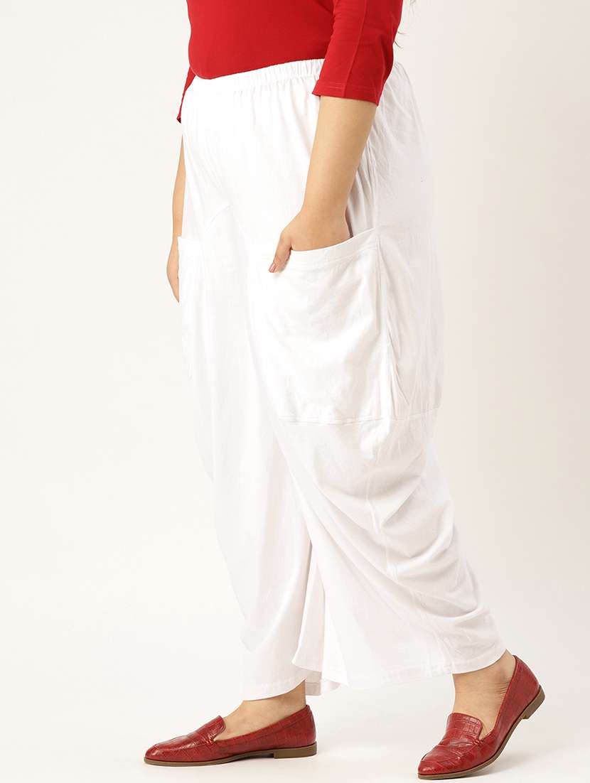 Solid Wide Leg Dhoti Salwar