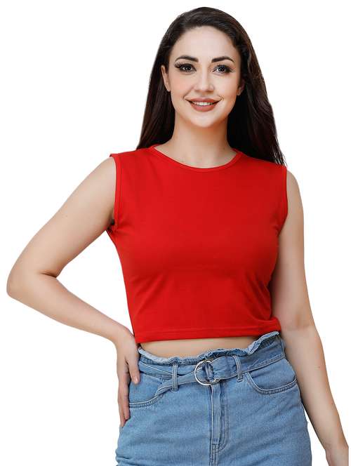 women's plain round neck t-shirt - 17320194 - Standard Image - 0