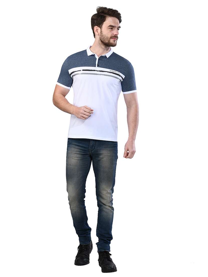 Color Block Cut \u0026 Sew Collared T-shirt 