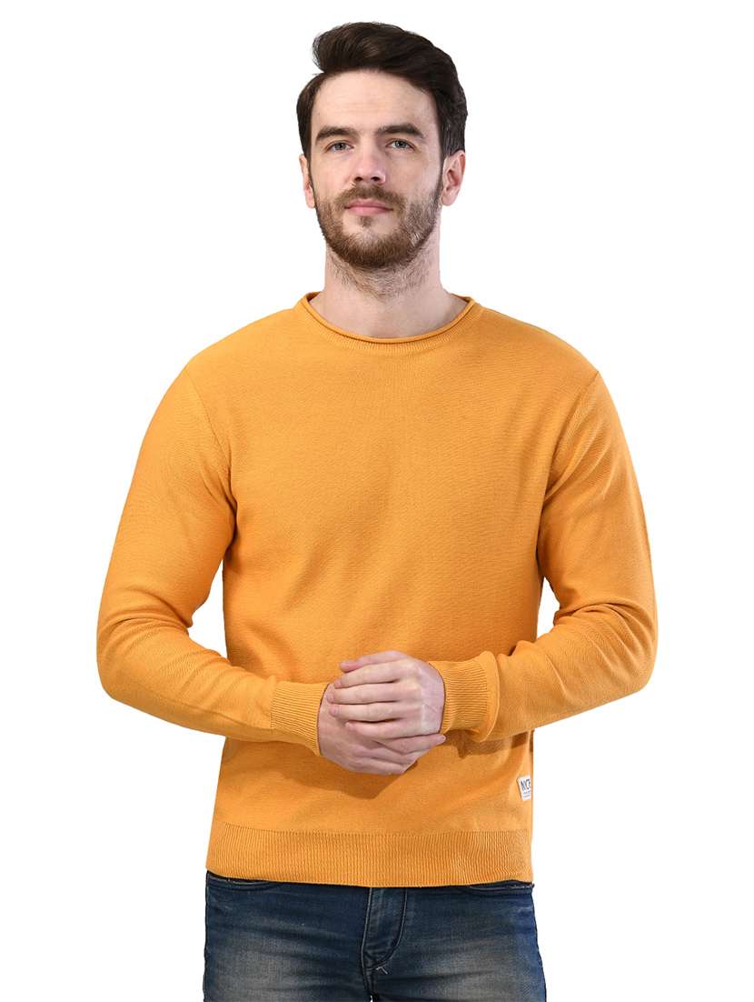 yellow solid t-shirt