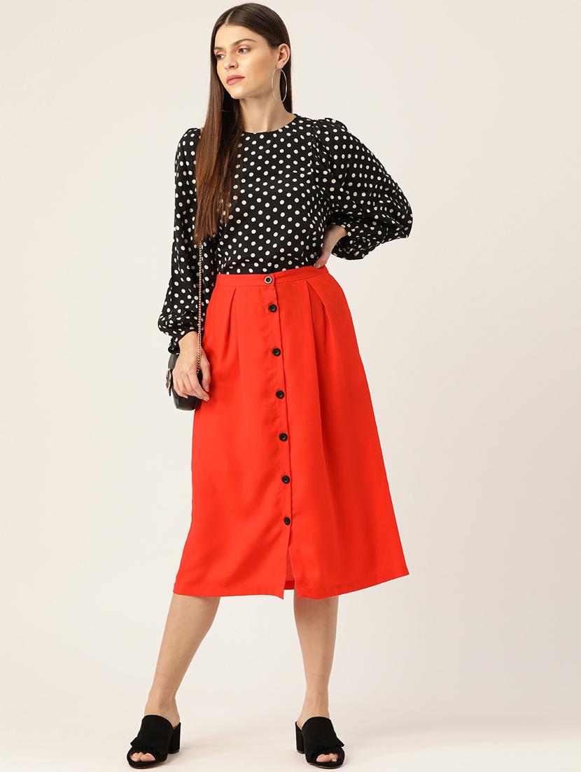 button up a-line skirt - 17325200 - Standard Image - 3