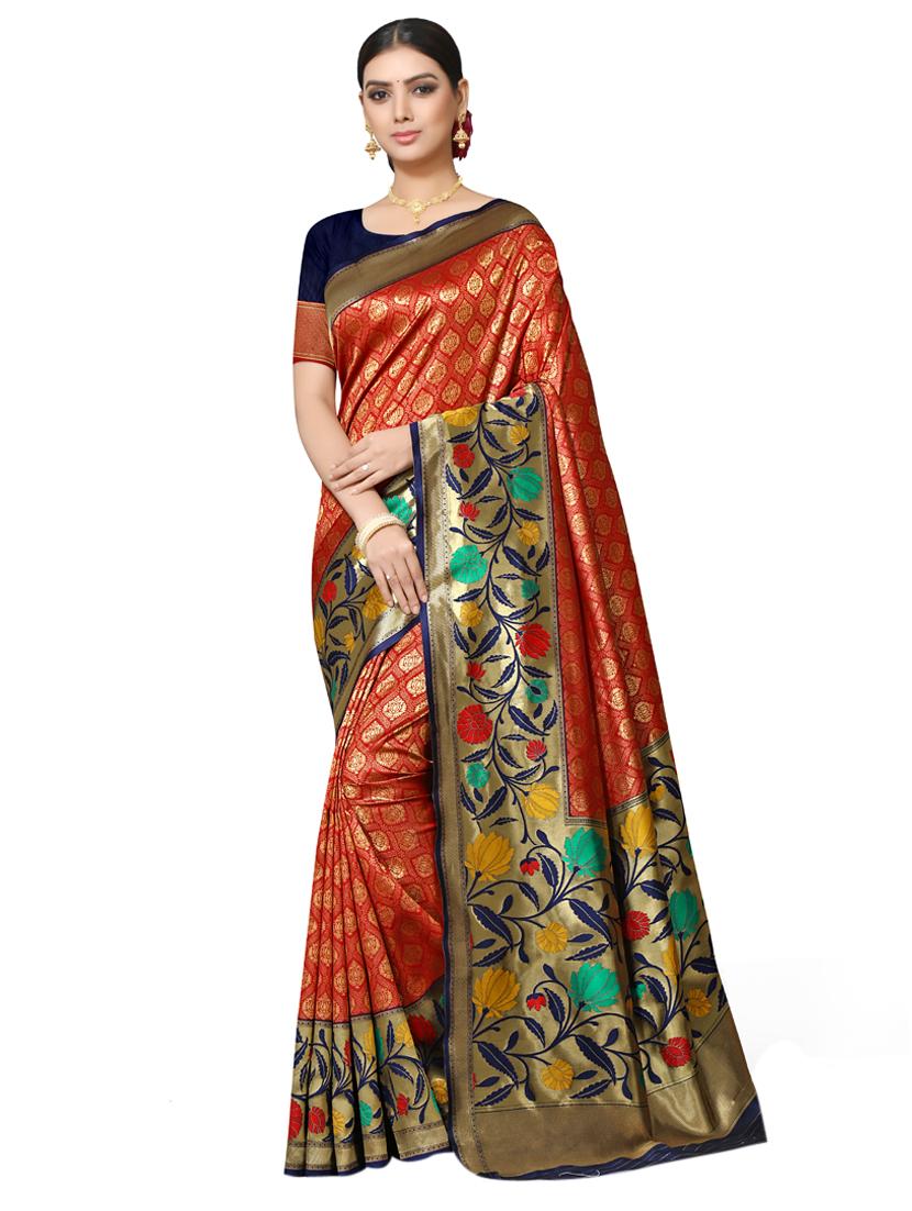jacquard woven saree - 17326795 -  Zoom Image - 0