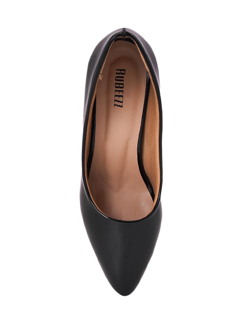 black pu slip on pumps - 17326843 - Standard Image - 3