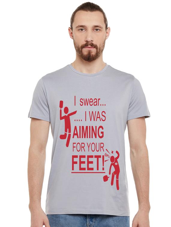 grey front print t-shirt - 17327476 - Zoom Image - 0