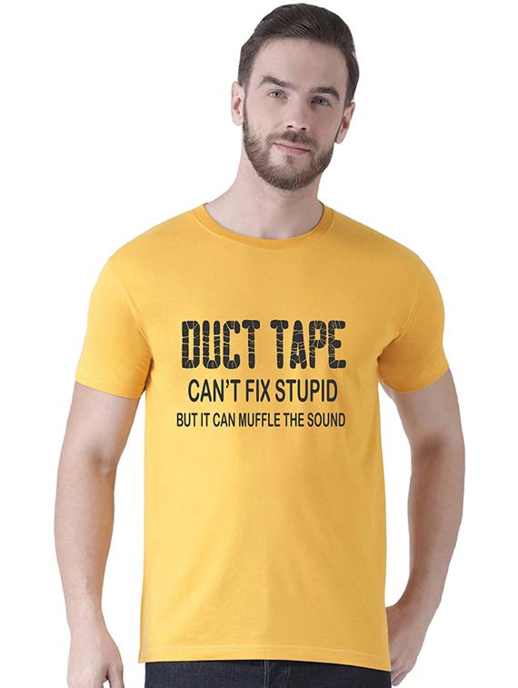 yellow chest print t-shirt - 17327491 -  Zoom Image - 0