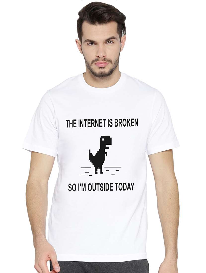 white front print t-shirt - 17327504 -  Zoom Image - 0