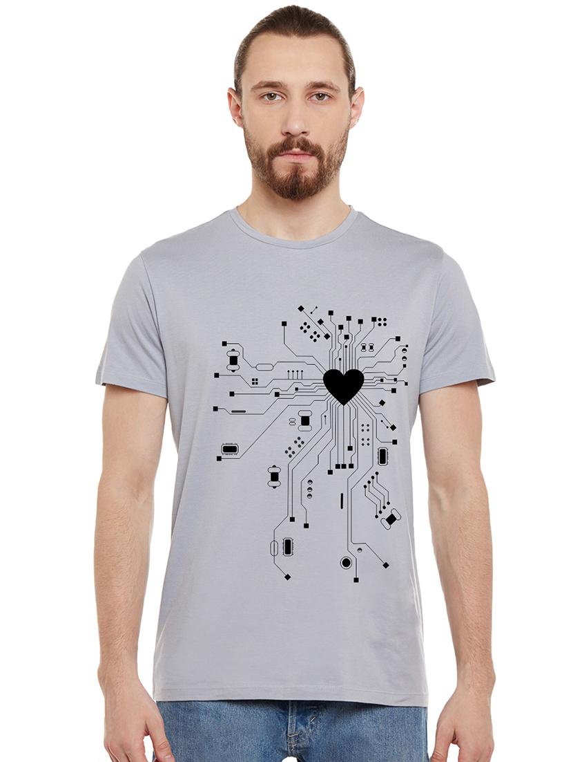grey front print t-shirt - 17327514 - Zoom Image - 0