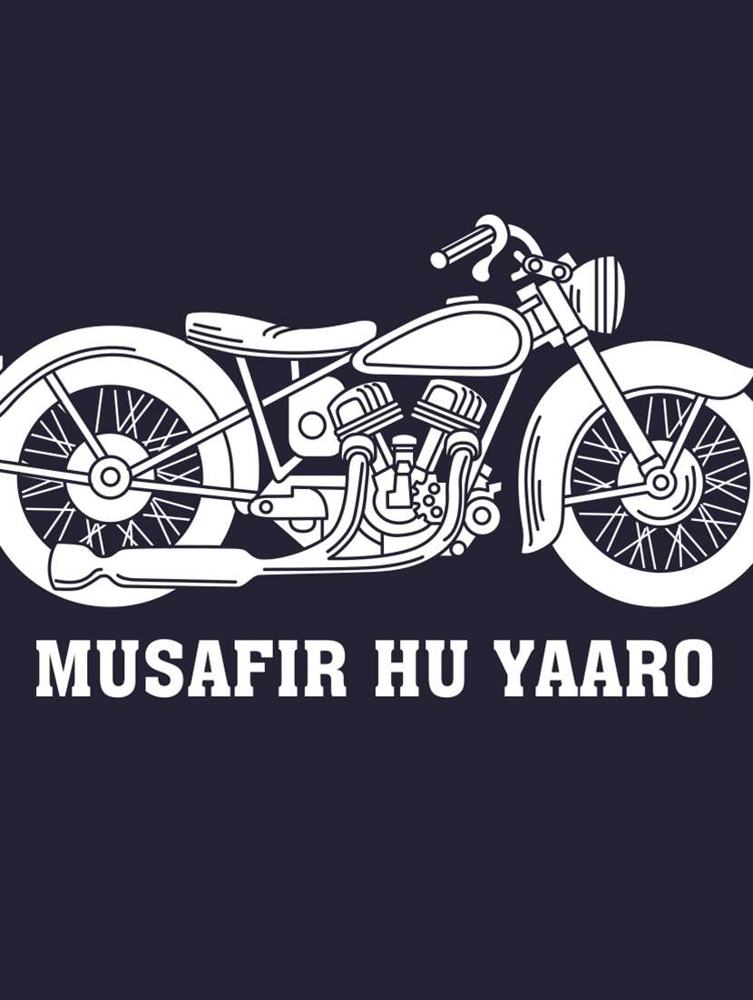 navy blue chest print t-shirt - 17327518 -  Standard Image - 3