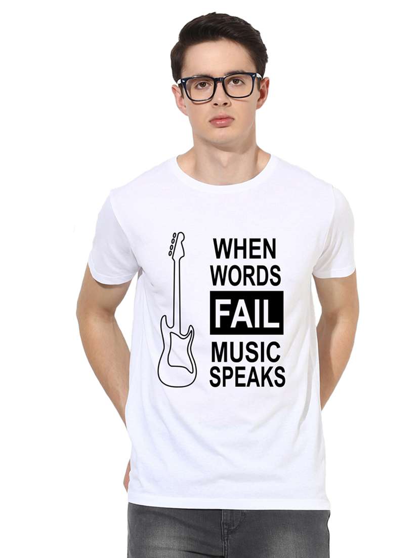 white front print t-shirt - 17327523 - Zoom Image - 0
