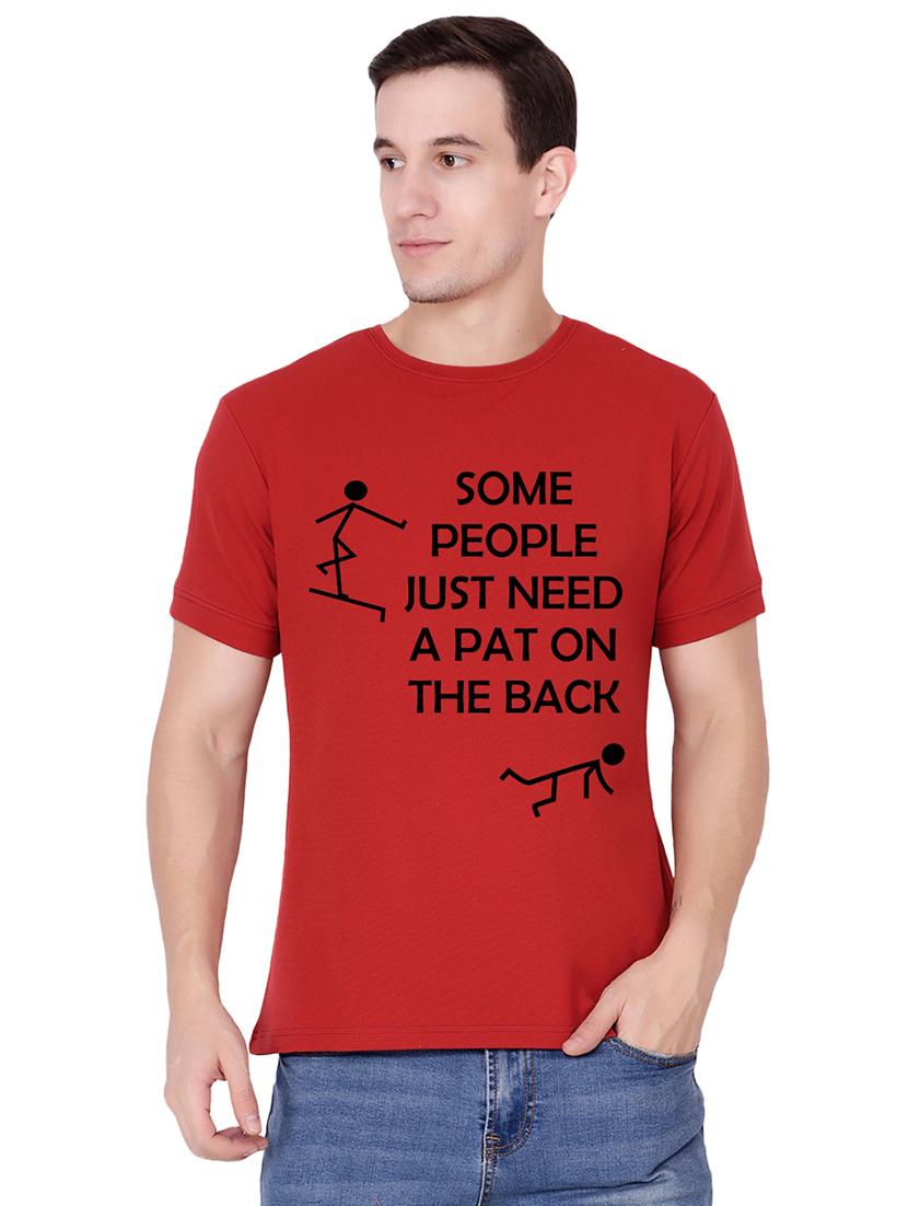 red front print t-shirt - 17327527 -  Zoom Image - 0