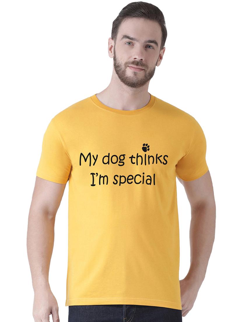 yellow chest print t-shirt - 17327542 - Zoom Image - 0