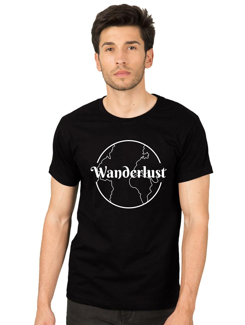 black chest print t-shirt - 17327552 -  Zoom Image - 0