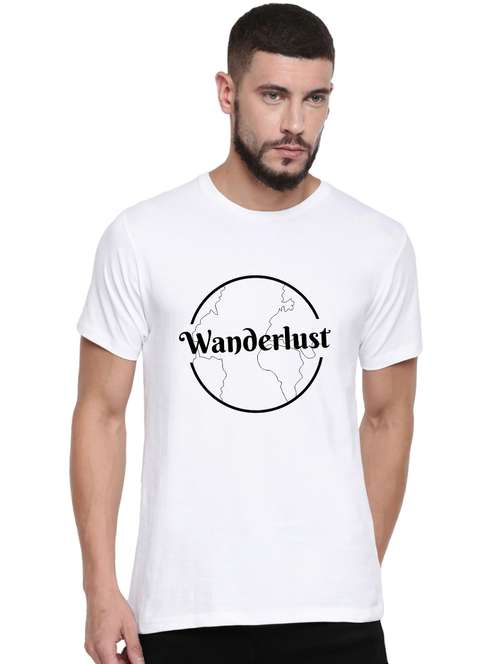white chest print t-shirt - 17327554 - Standard Image - 0