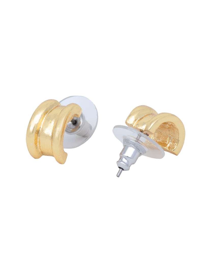 gold metal studs earring - 17327570 -  Standard Image - 3