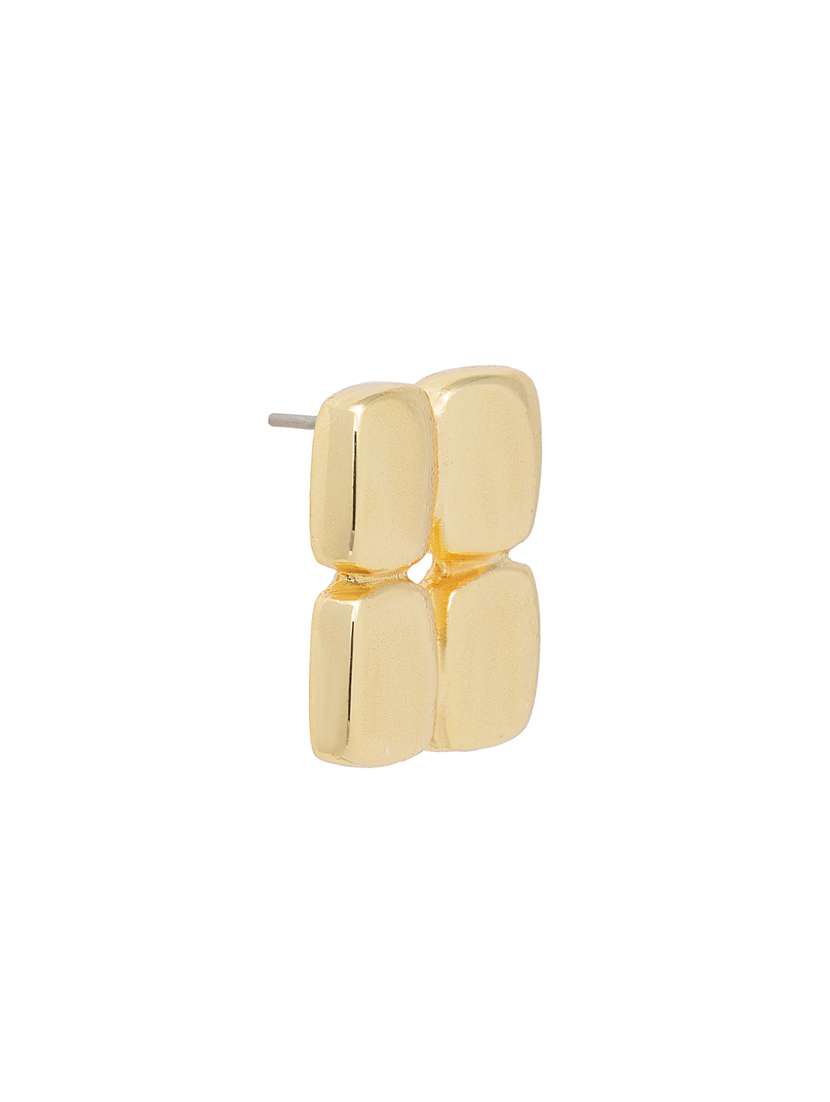 gold metal studs earring - 17327576 -  Standard Image - 3