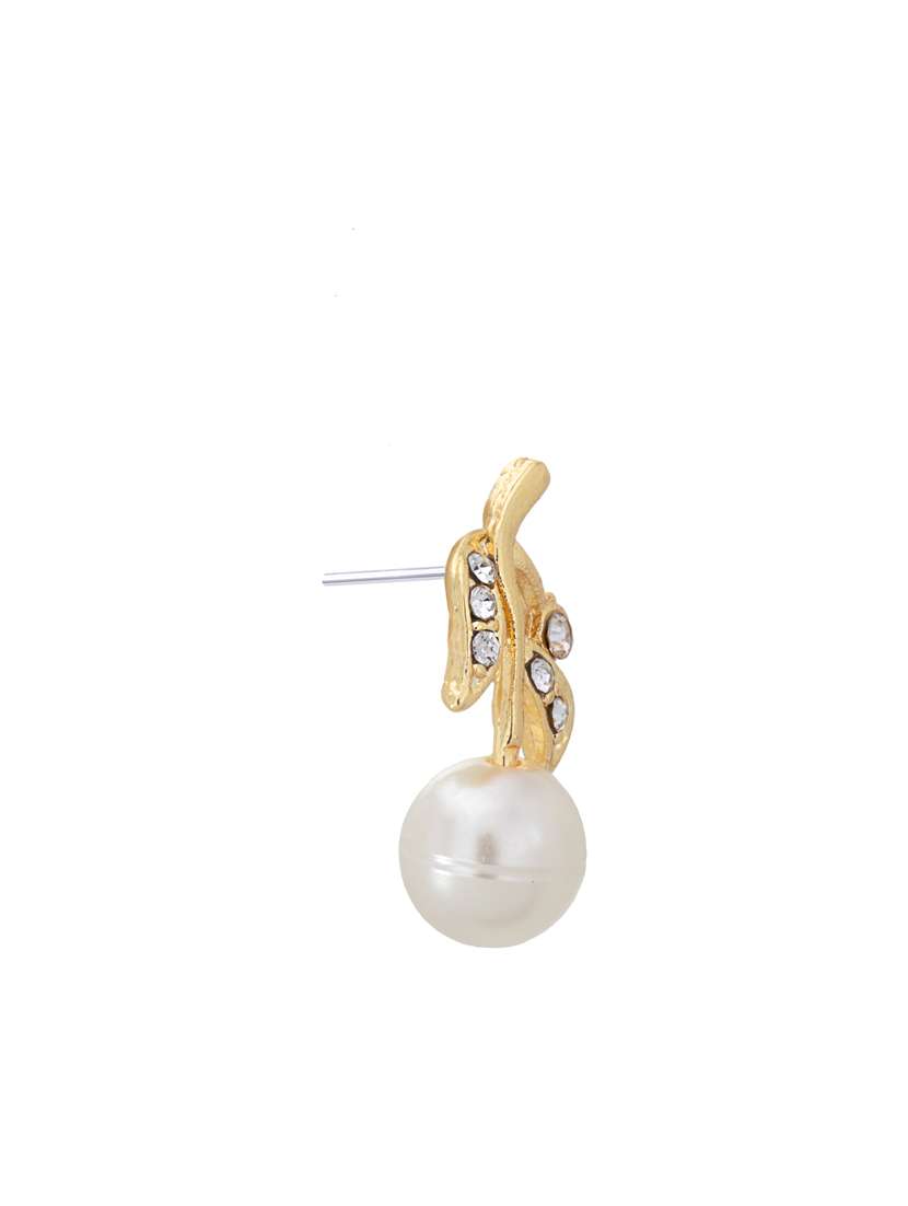 white metal studs earring - 17327590 -  Standard Image - 3