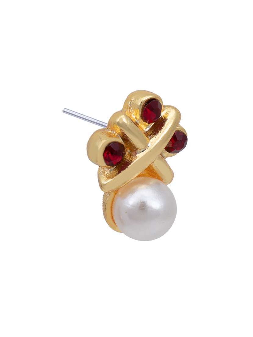red metal studs earring - 17327591 -  Standard Image - 3